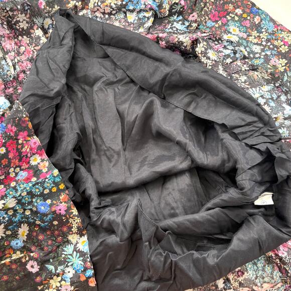 Anthropologie Geisha Designs Floral Organdy Midi Dress Size Medium Sequin Party - Picture 8 of 16